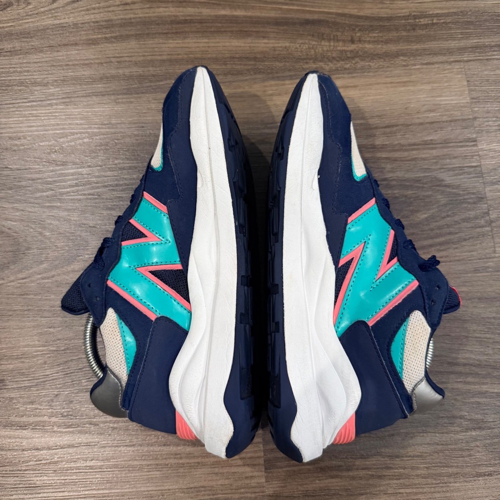 New Balance 57/40 Navy Teal Cherry Blossom Sneakers GC5740TO M 6.5 / W 8 Flaw** - Picture 5 of 8